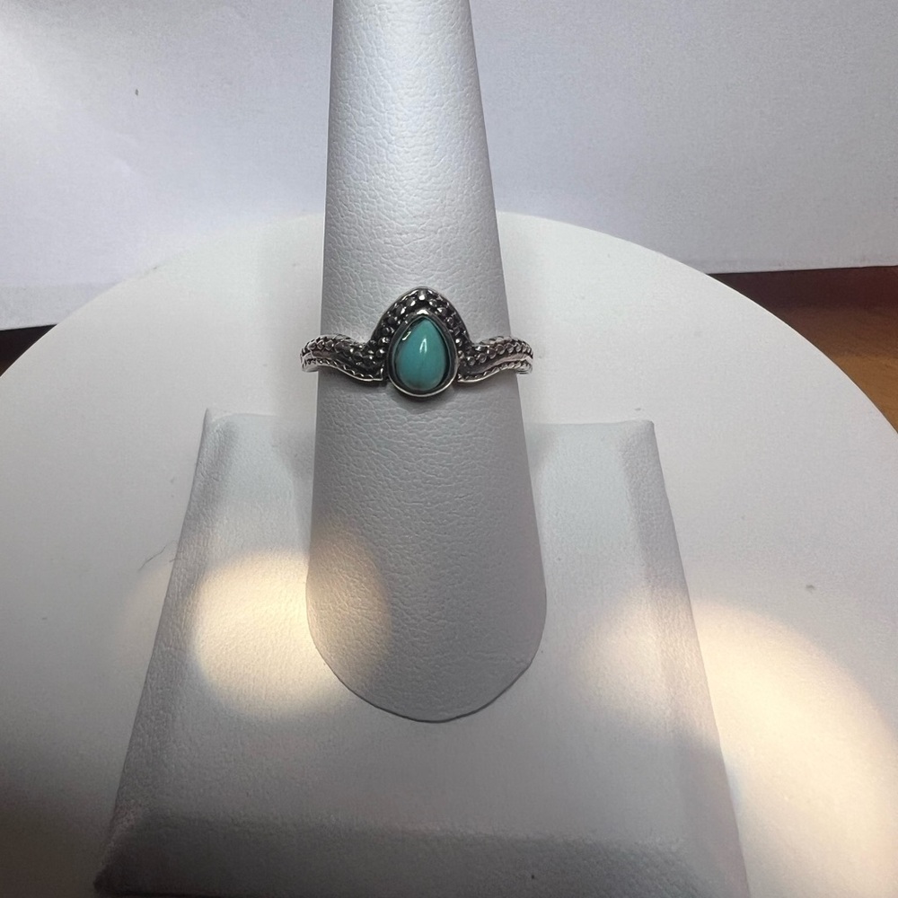 Brand New Silver “Sleeping Beauty” Turquoise Ring